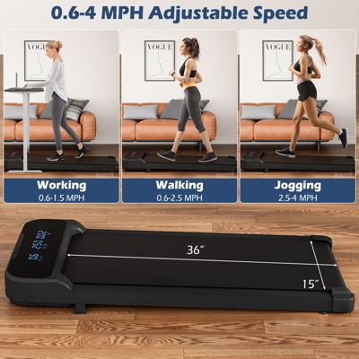 2.5HP Under Desk Treadmill with Remote Control and 3 Countdown Modes