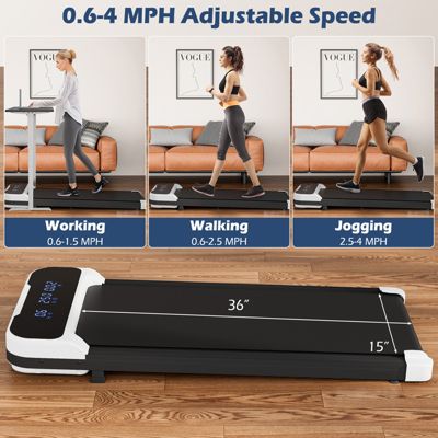 2.5HP Under Desk Treadmill with Remote Control and 3 Countdown Modes