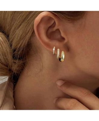 Dainty Huggie Hoop Earrings -3 Pairs