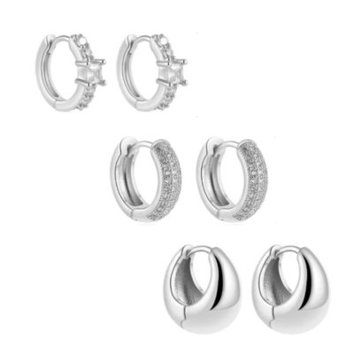 Dainty Huggie Hoop Earrings -3 Pairs
