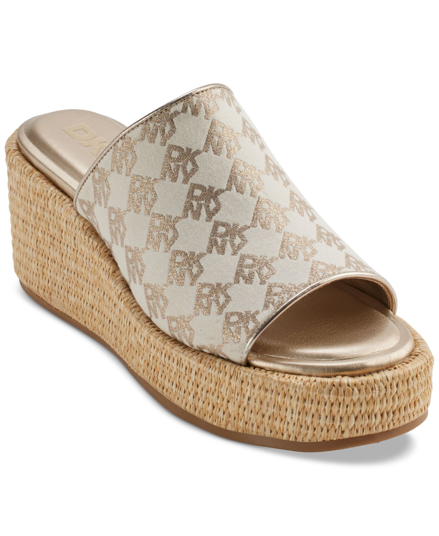 Женские сандалии DKNY Conrad Slip-On Wedge, цвет: Костяной — фото 1