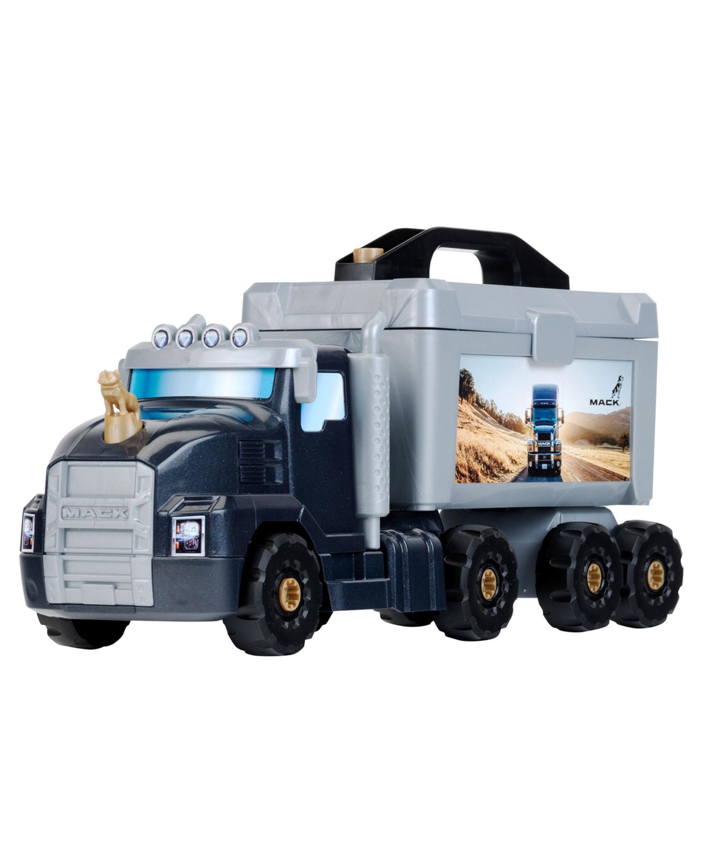 Детский конструктор Theo Klein Mack 4-in-1 Semi Truck 89-Piece Building Set, Ages 3+ — фото 1
