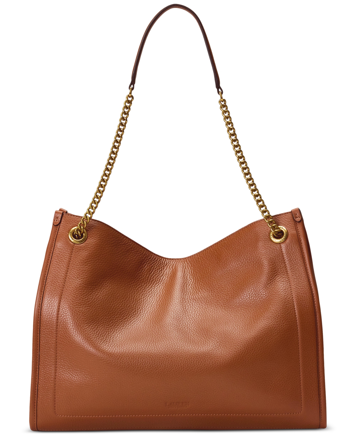 Ralph Lauren Pebbled Leather Large Bradley Tote Bag