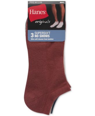 Мужские носки Hanes Originals Premium SuperSoft No Show, 3 упаковки