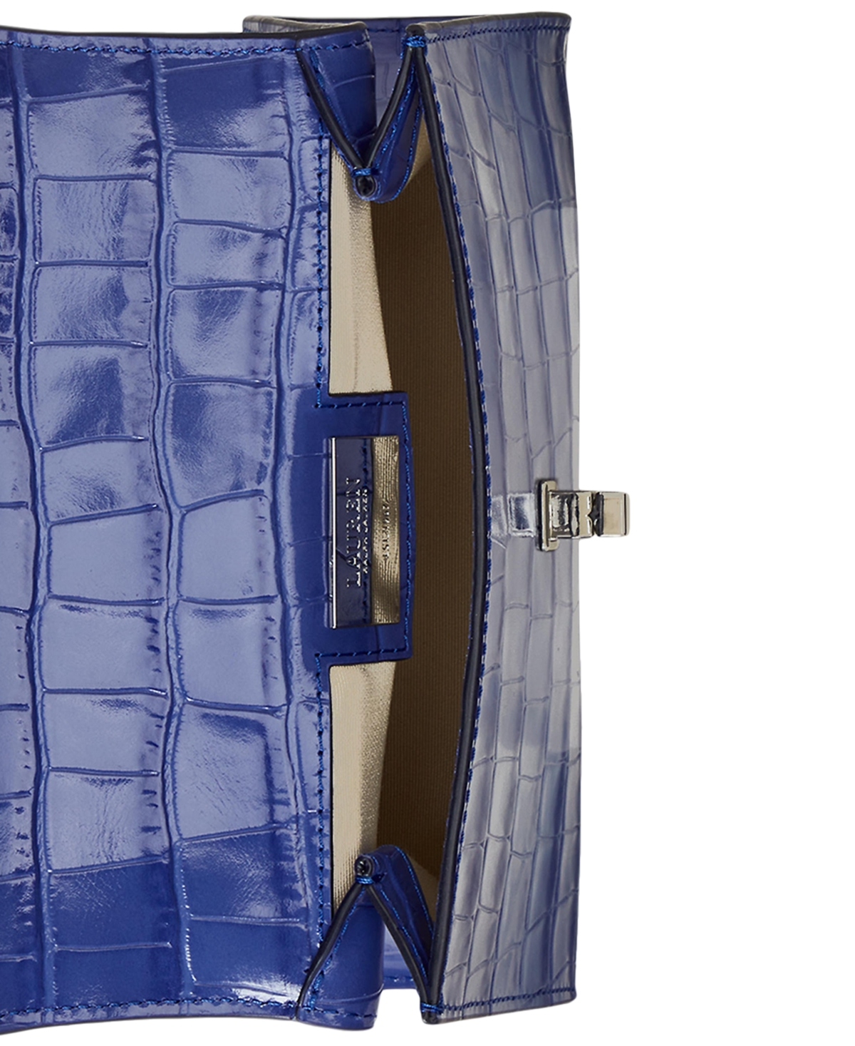 Ralph Lauren Crocodile-embossed Leather Small Farrah Satchel