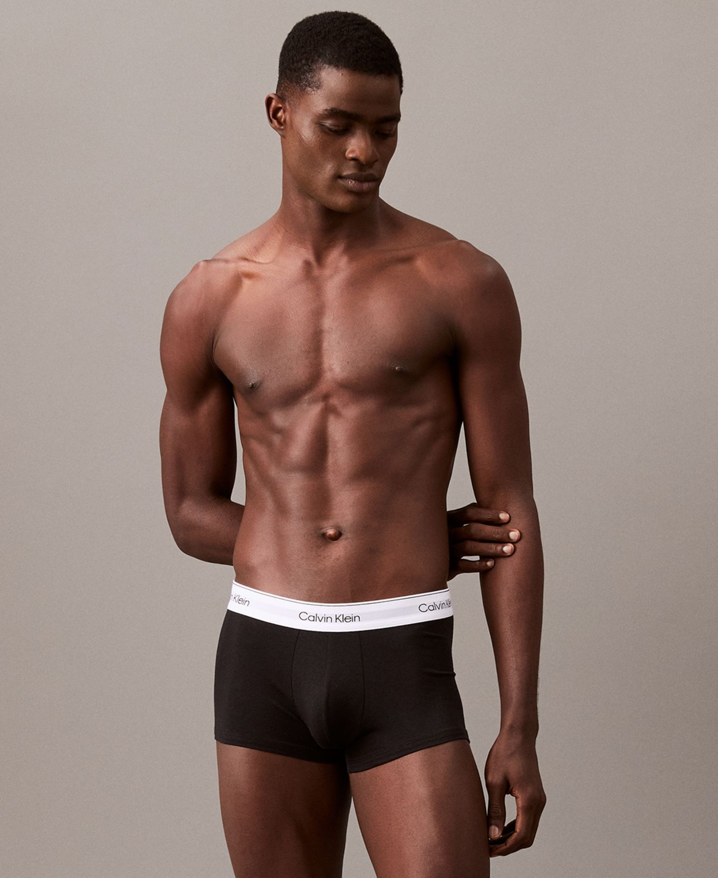 Бельё Icon для мужчин, хлопок, стрейч, 3 шт. — Calvin Klein, цвет: Чёрный — фото 2