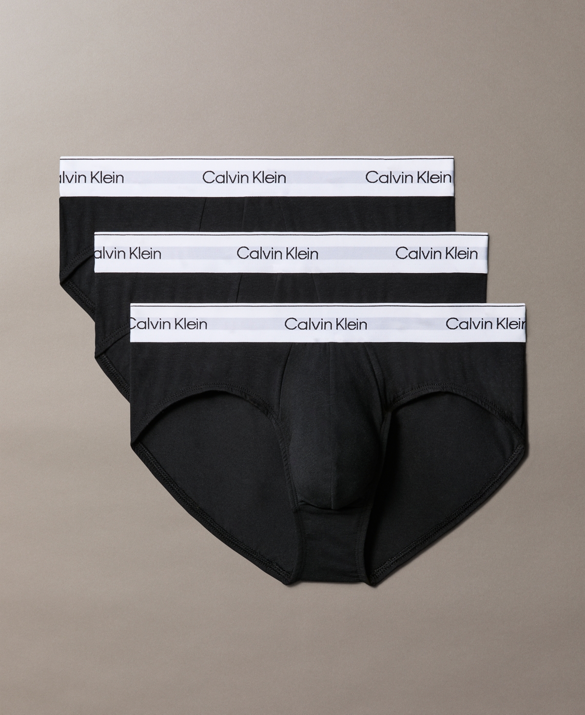 Men's 3-Pk. Icon Stretch Hip Briefs - Black