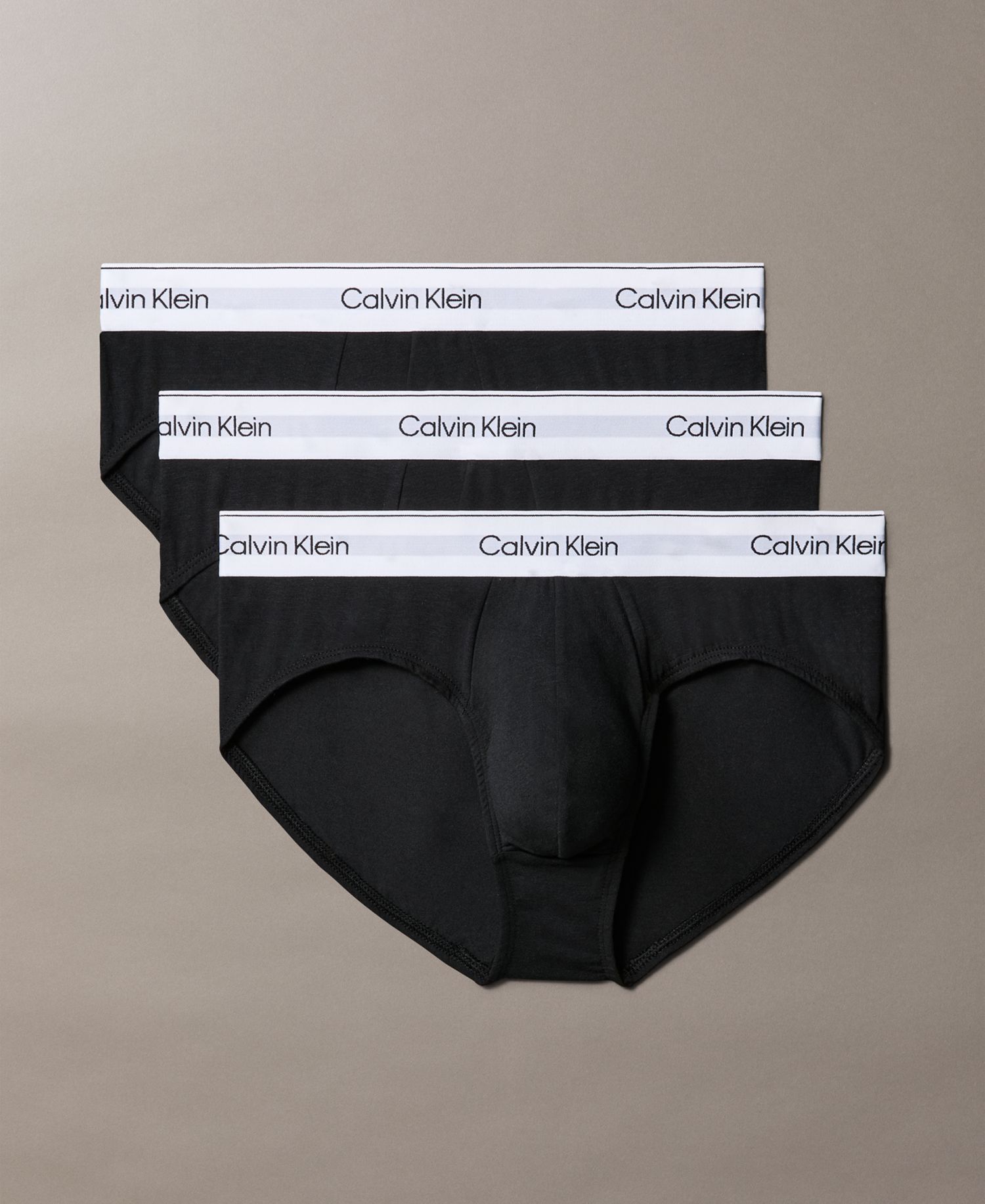 Men's Icon Cotton Stretch Hip Briefs Underwear, 3-Pack