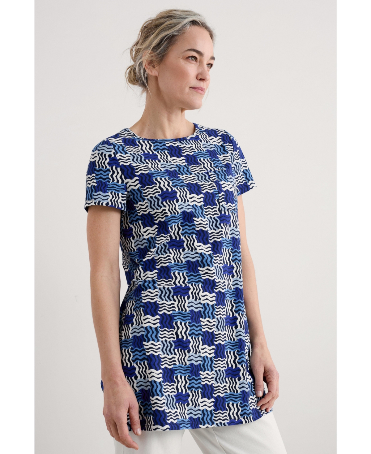 Women's Bowithick Tunic - Weaving waves yacht