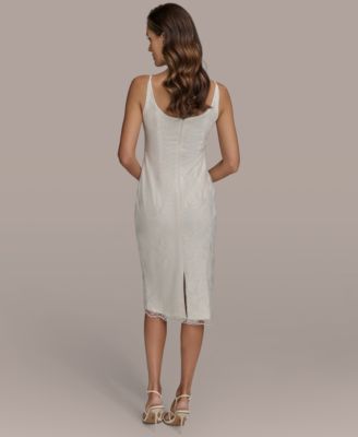 Женское платье Donna Karan New York с цветочным рисунком и блестками