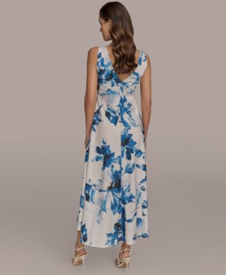 Женское платье Donna Karan New York с V-образным вырезом и высокой посадкой