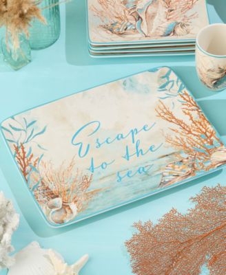 Escape to the Sea Rectangular Platter