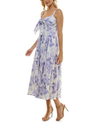 Женское платье с завязывающимся лифом и присборенной спинкой от Taylor с цветочным принтом