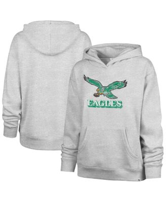 '47 Brand - Women's&nbsp; Gray Philadelphia Eagles Distressed Standout Naomi Pullover Hoodie