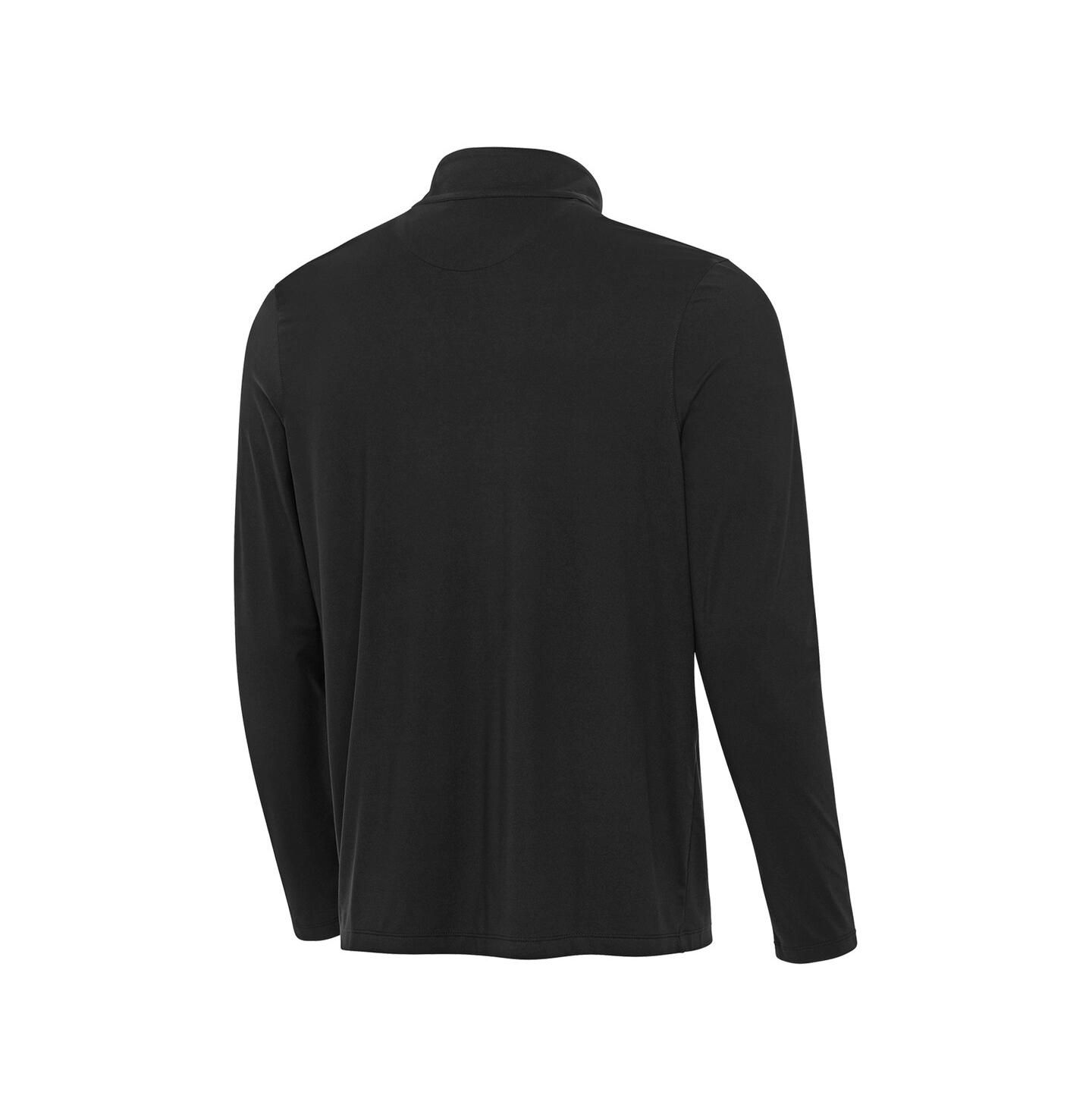 Мужской свитер Antigua Heather Gray Georgia Bulldogs Content Quarter-Zip Pullover Top — фото 2