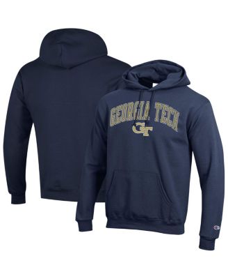 Champion - Men's&nbsp; Navy Georgia Tech Yellow Jackets Arch Over Logo Pullover Hoodie