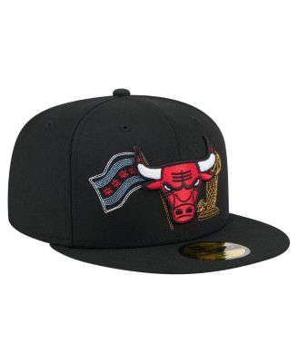 Men's Black Chicago Bulls State Stitch 59FIFTY Fitted Hat