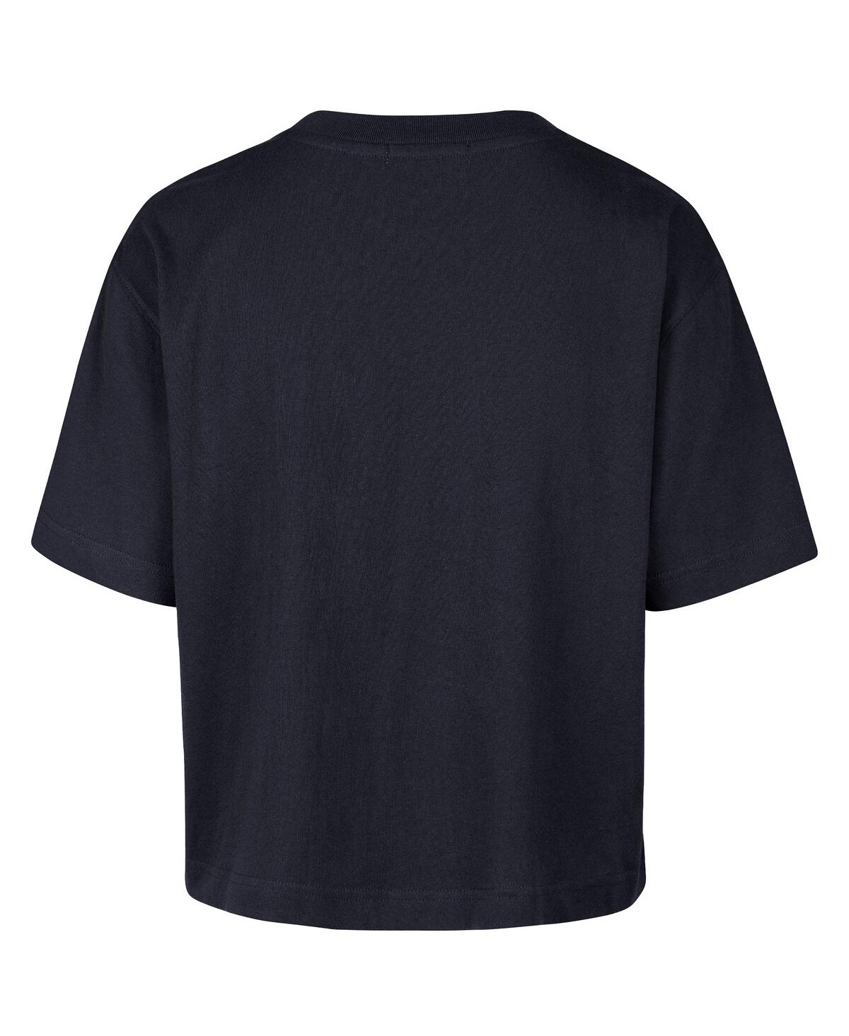 47 BRAND WOMEN'S NAVY DETROIT TIGERS CITY CONNECT SHALE DROP SHOULDER CROPPED T-SHIRT