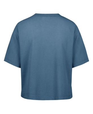 Women's Mineral Blue Detroit Lions Florentina Montauk Cropped T-Shirt