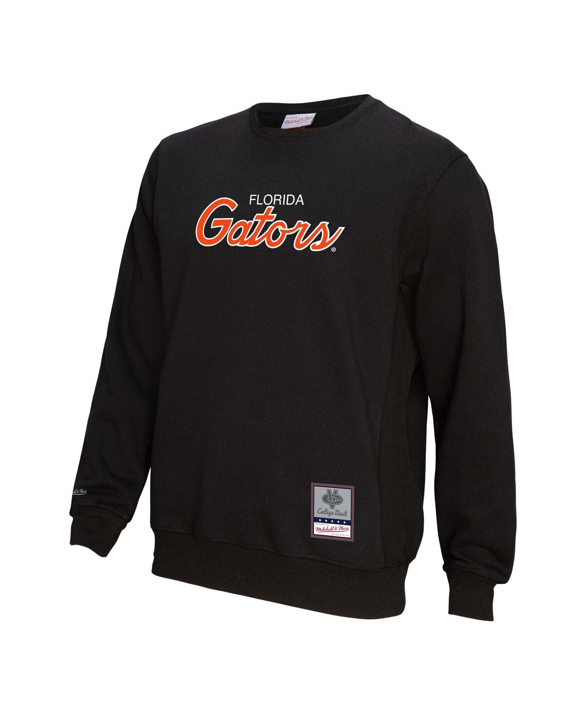 Mitchell & Ness Black Florida Gators Elite Script Pullover Sweatshirt In Black