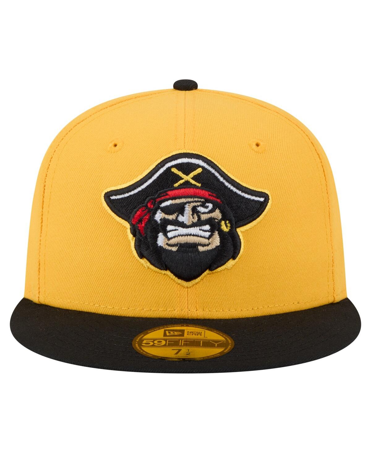 New Era Men's Yellow/black Bradenton Marauders Authentic Collection 59fifty Fitted Hat In Yellow,black