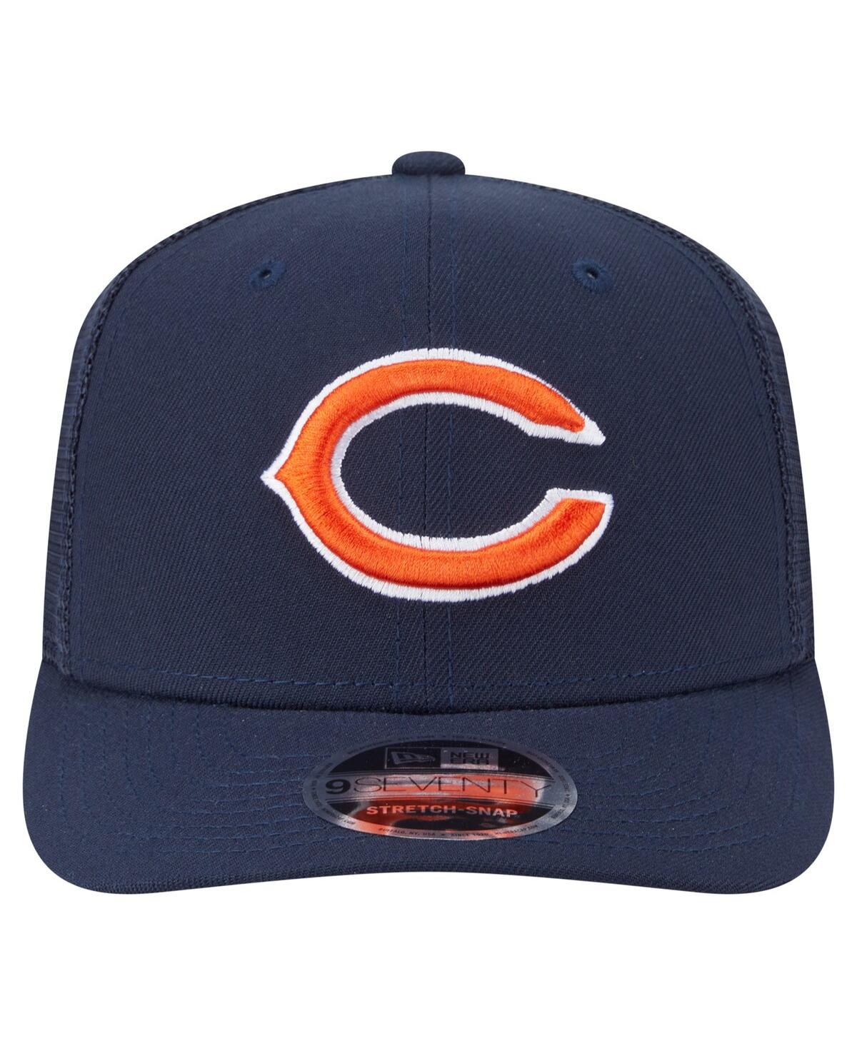 NEW ERA MEN'S NAVY CHICAGO BEARS MAIN TRUCKER 9SEVENTY STRETCH-SNAP HAT 
