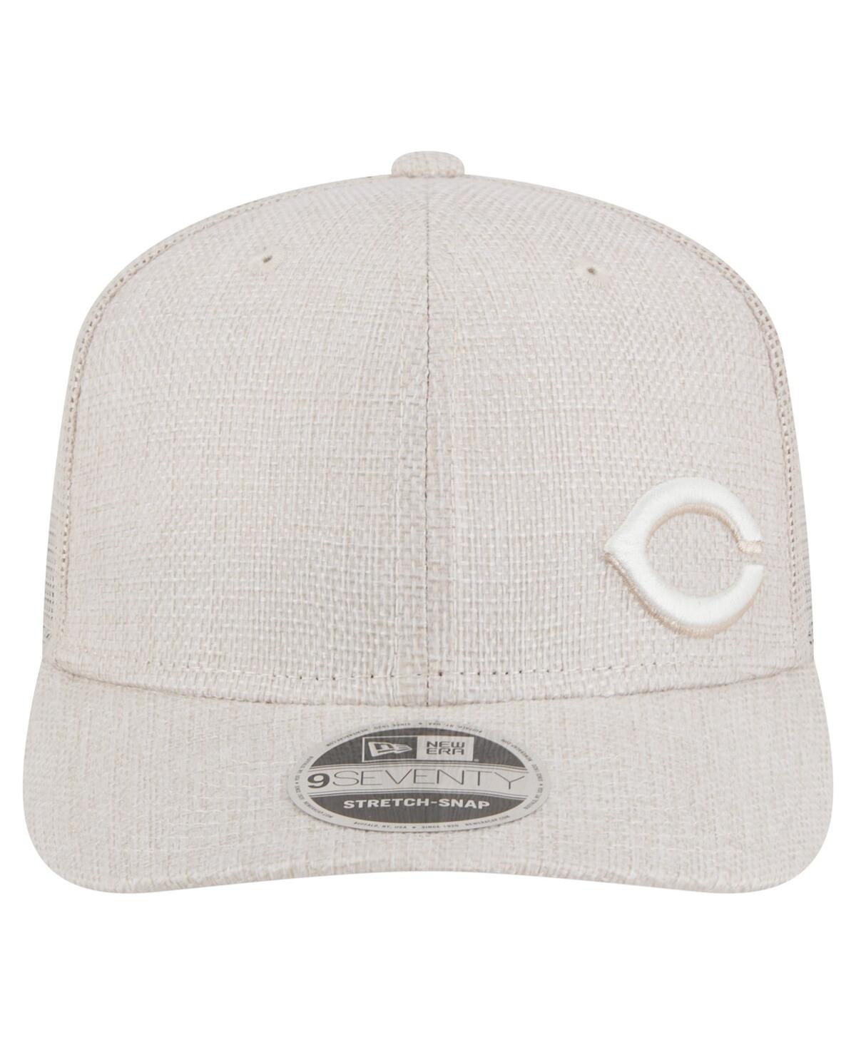 NEW ERA MEN'S LIGHT BEIGE CINCINNATI REDS FLAWLESS 9SEVENTY STRETCH-SNAP HAT 