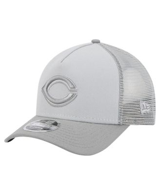 New Era - Men's Gray Cincinnati Reds Color Pack A-Frame 9FORTY Trucker Adjustable Hat
