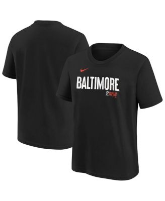 Nike - Youth Black Baltimore Orioles City Connect Wordmark T-Shirt