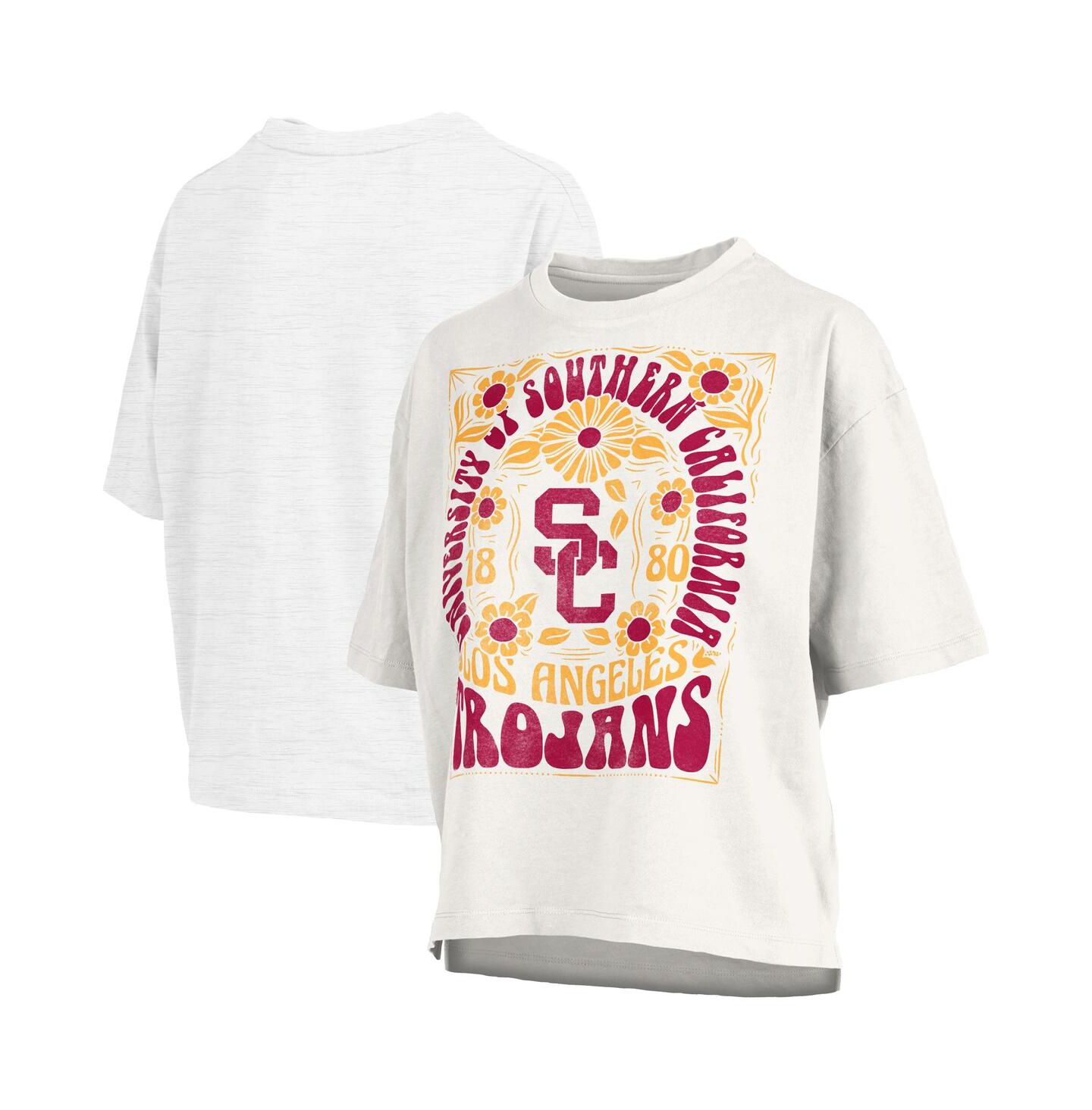 Женская футболка Pressbox White USC Trojans Harmony Oversized — фото 1