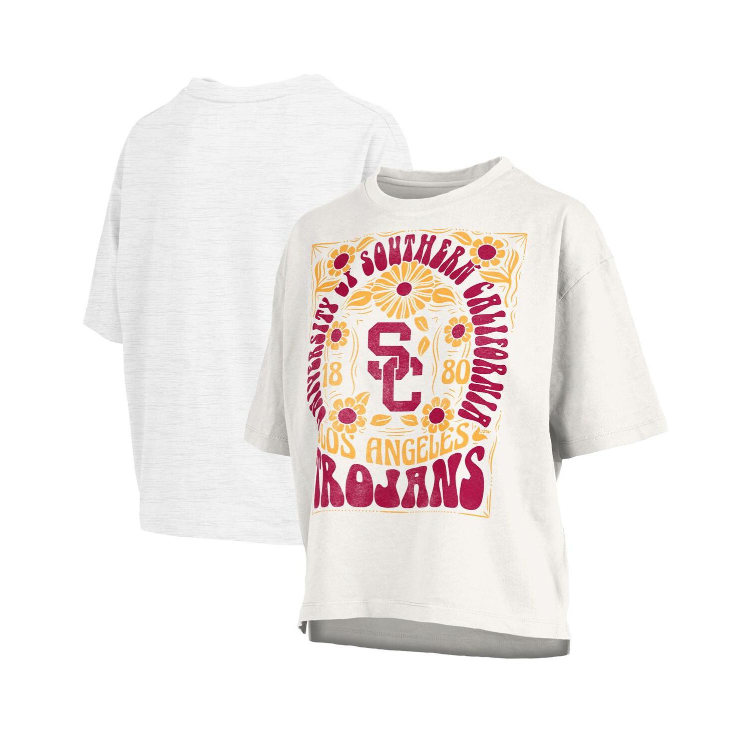 Women's White USC Trojans Harmony Oversized T-Shirt