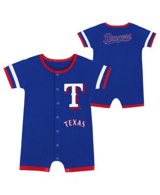 Outerstuff - Newborn Royal Texas Rangers Double Hit Coveralls