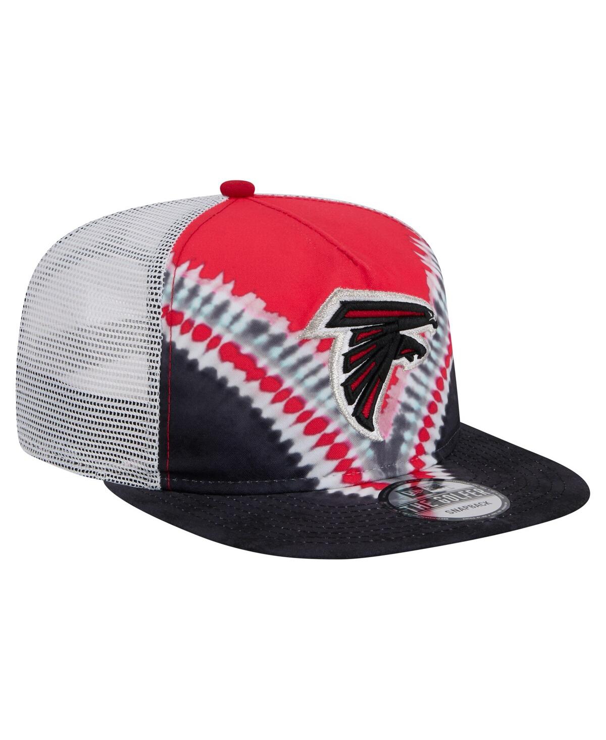 NEW ERA MEN'S RED/BLACK ATLANTA FALCONS THROWBACK DYE GOLFER SNAPBACK HAT 