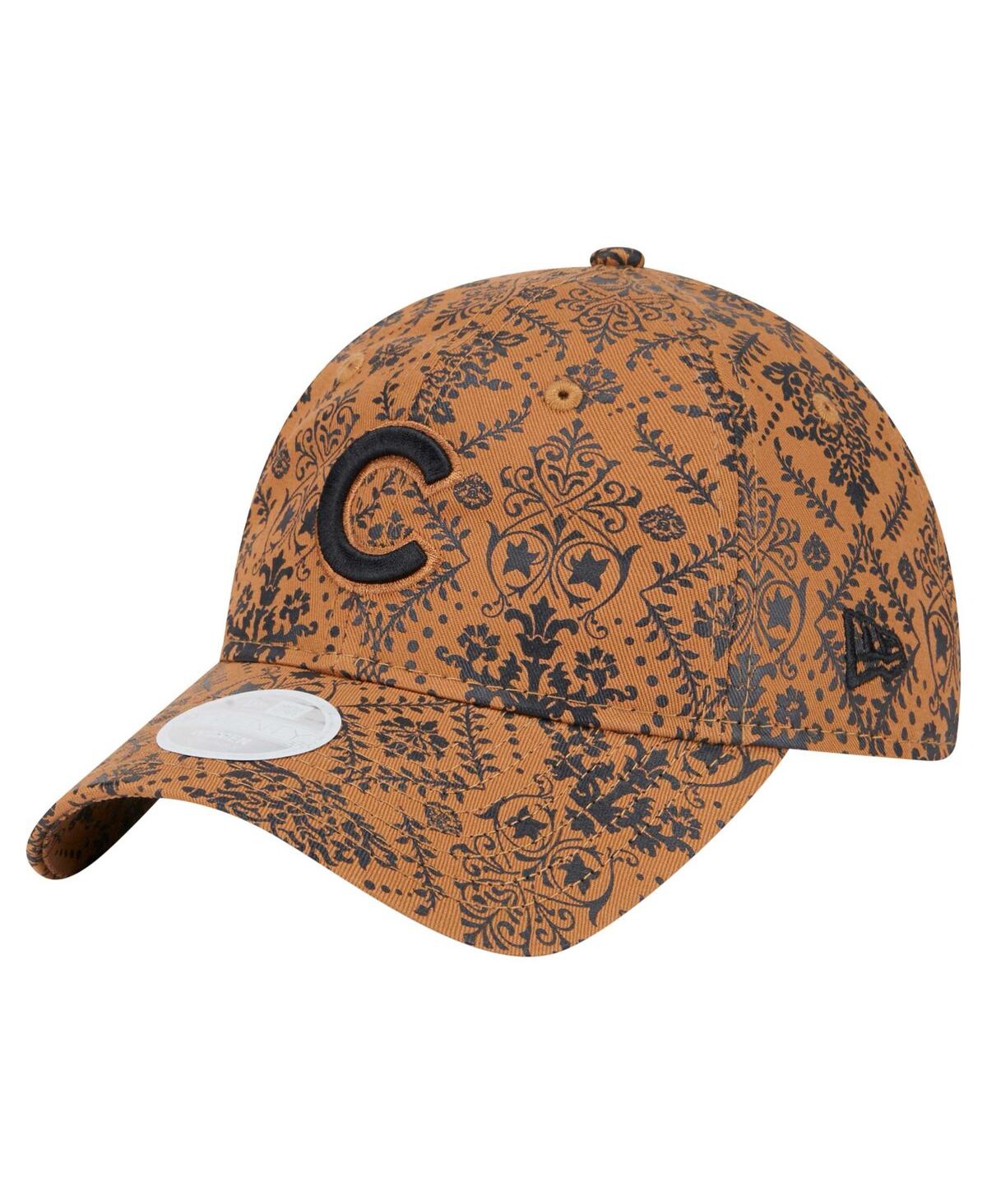 NEW ERA WOMEN'S MEN'S BROWN CHICAGO CUBS VINTAGE DECO 9TWENTY ADJUSTABLE HAT 