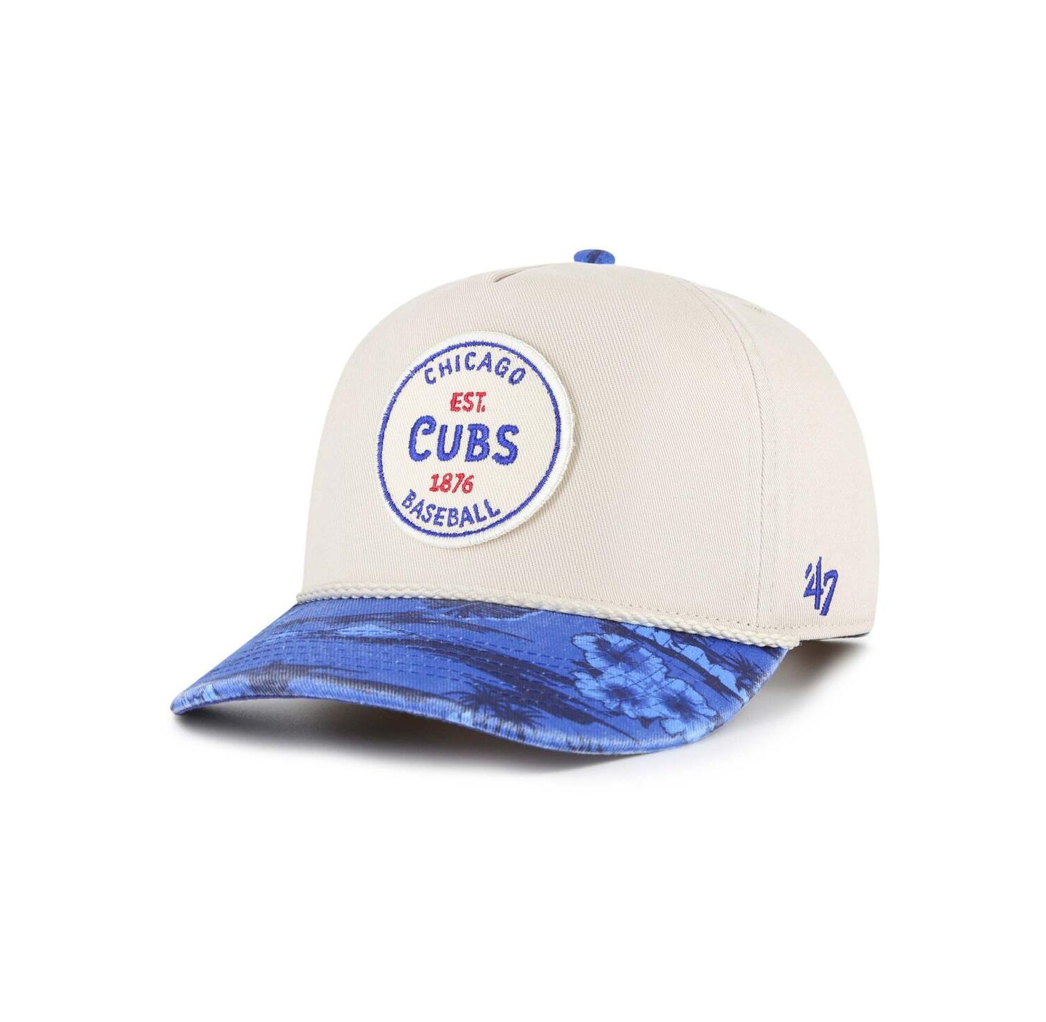 Men's Cream/Navy Chicago Cubs Fiji Rope Hitch Adjustable Hat