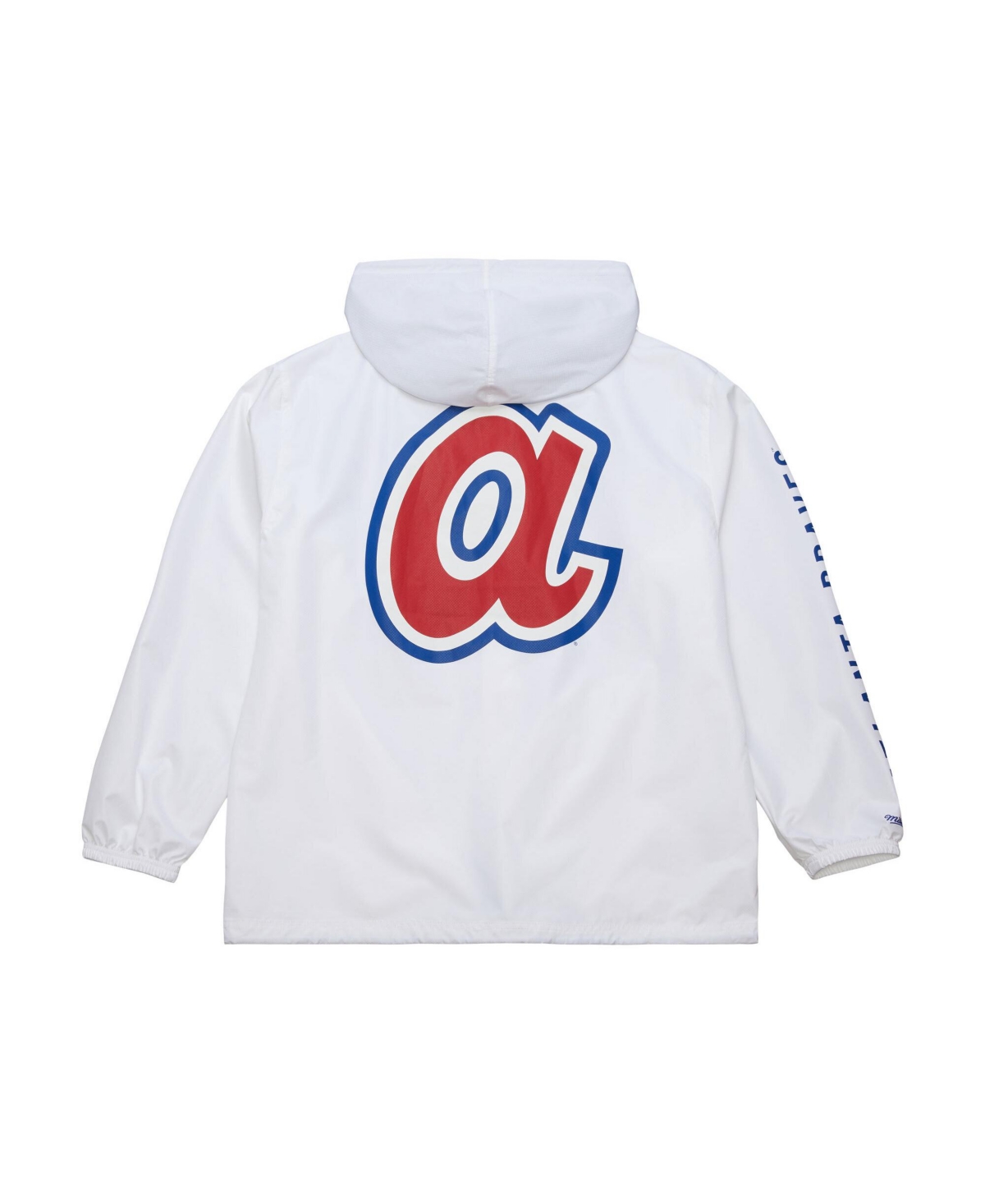 Mitchell & Ness White Atlanta Braves Vintage Full-snap Hooded Coaches Jacket In White