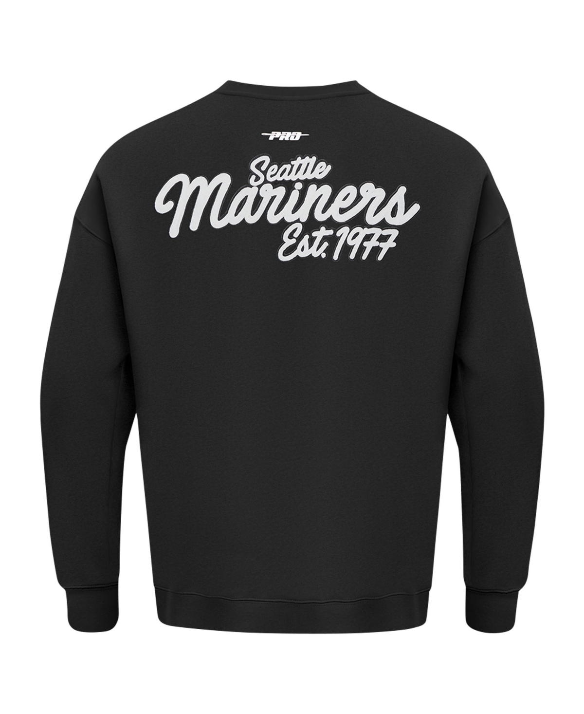Shop Pro Standard Men's Black Seattle Mariners Paint The City Dropped Shoulder Pullover Sweatshirt