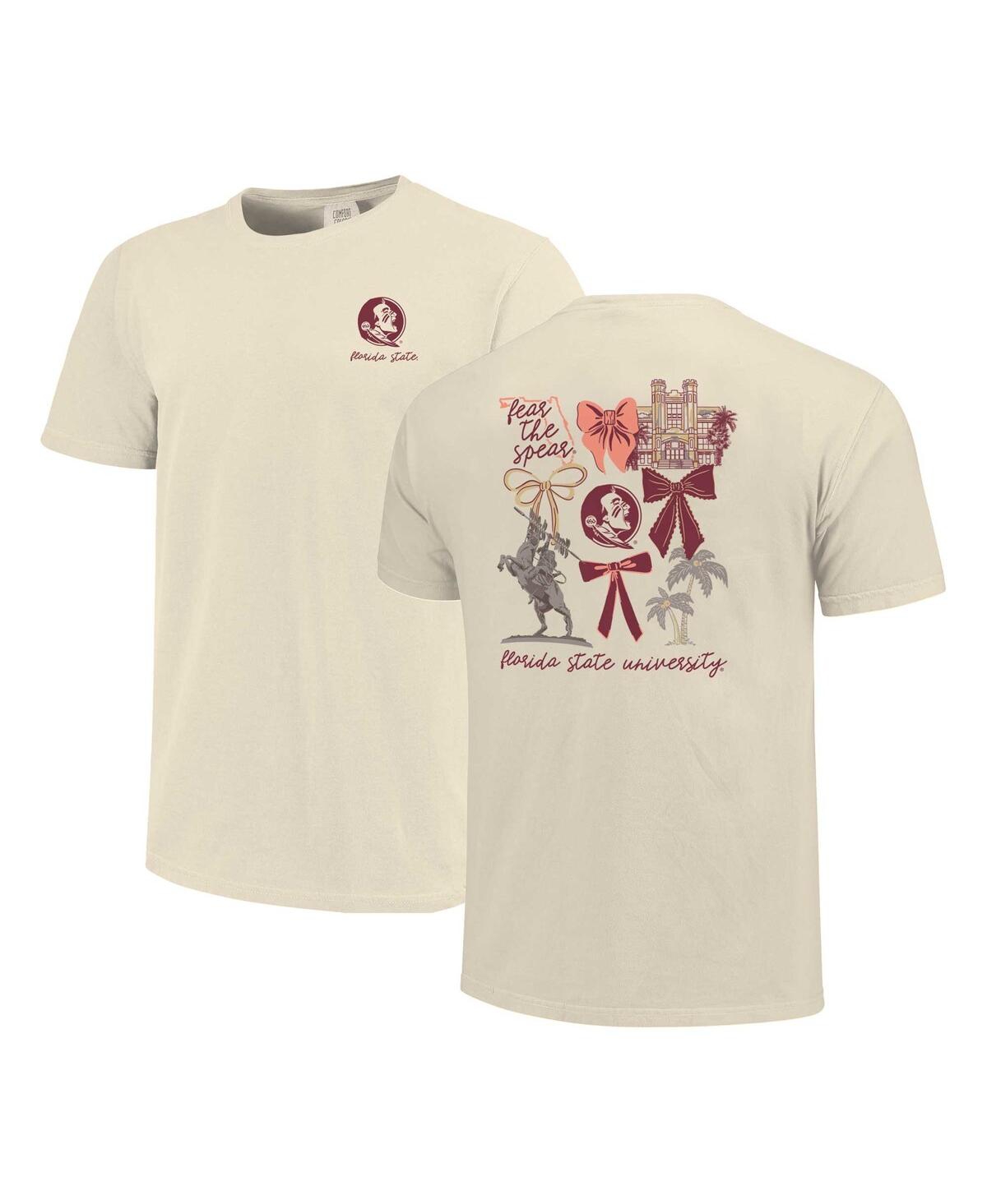 Comfort Colors Women's Natural Florida State Seminoles Coquette T-shirt In Natural