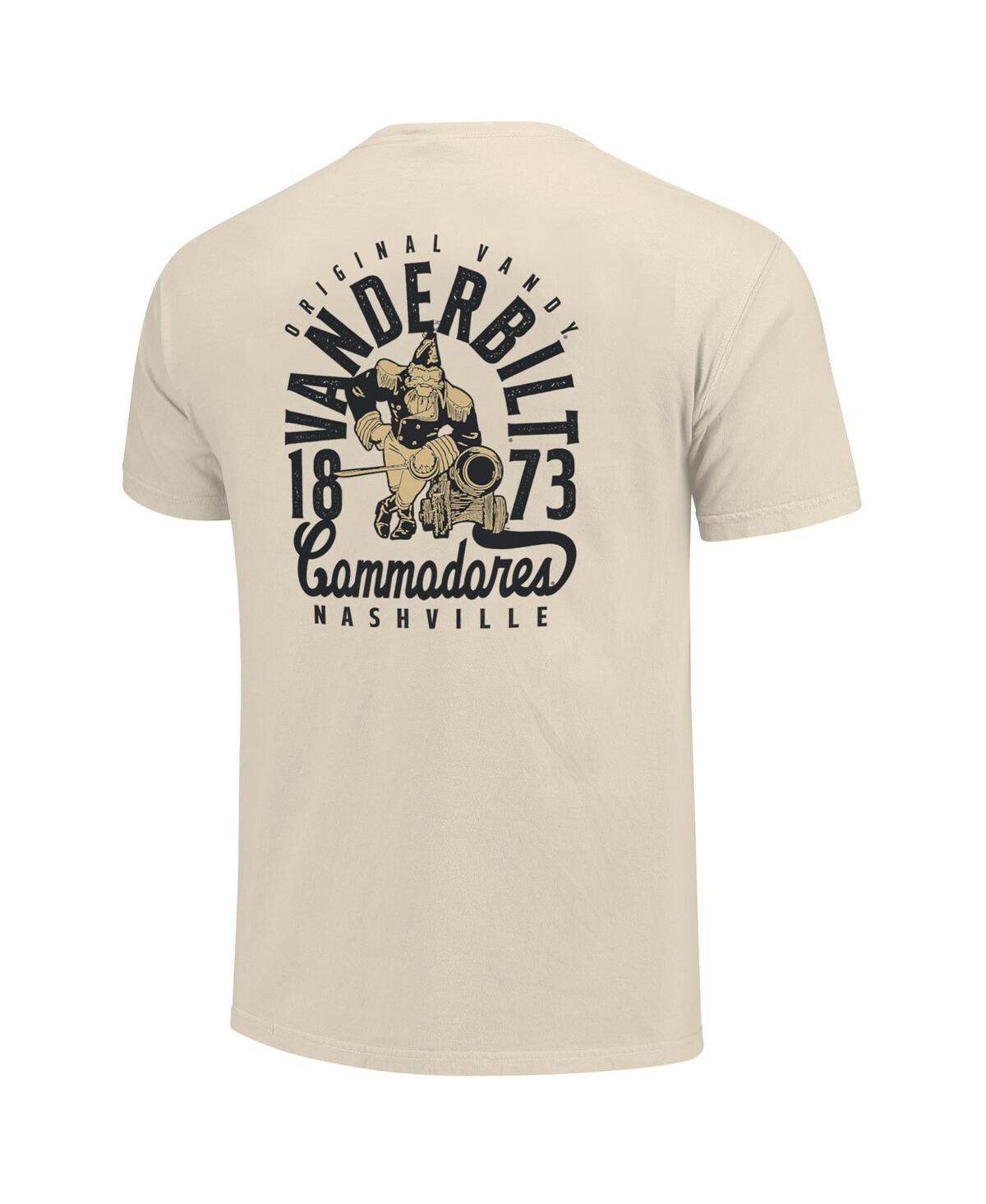 Image One Men's Cream Vanderbilt Commodores Comfort Colors Mascot Overlay T-shirt In Cream