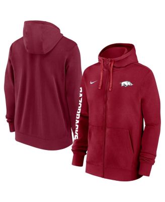 Nike - Men's  Crimson Arkansas Razorbacks 2024/25 Sideline Club Fleece Pullover Hoodie