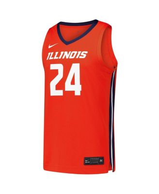 Men's 24 Orange Illinois Fighting Illini Replica Basketball Jersey