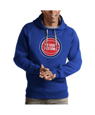 Antigua - Men's Royal Detroit Pistons Team Logo Victory Pullover Hoodie