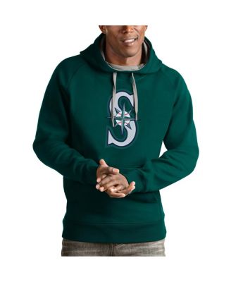 Antigua - Men's Aqua Seattle Mariners Victory Pullover Team Logo Hoodie