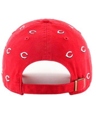 Women's Red Cincinnati Reds Confetti Clean Up Adjustable Hat