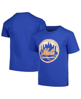 Soft As A Grape - Youth Royal New York Mets Cooperstown Collection T-Shirt