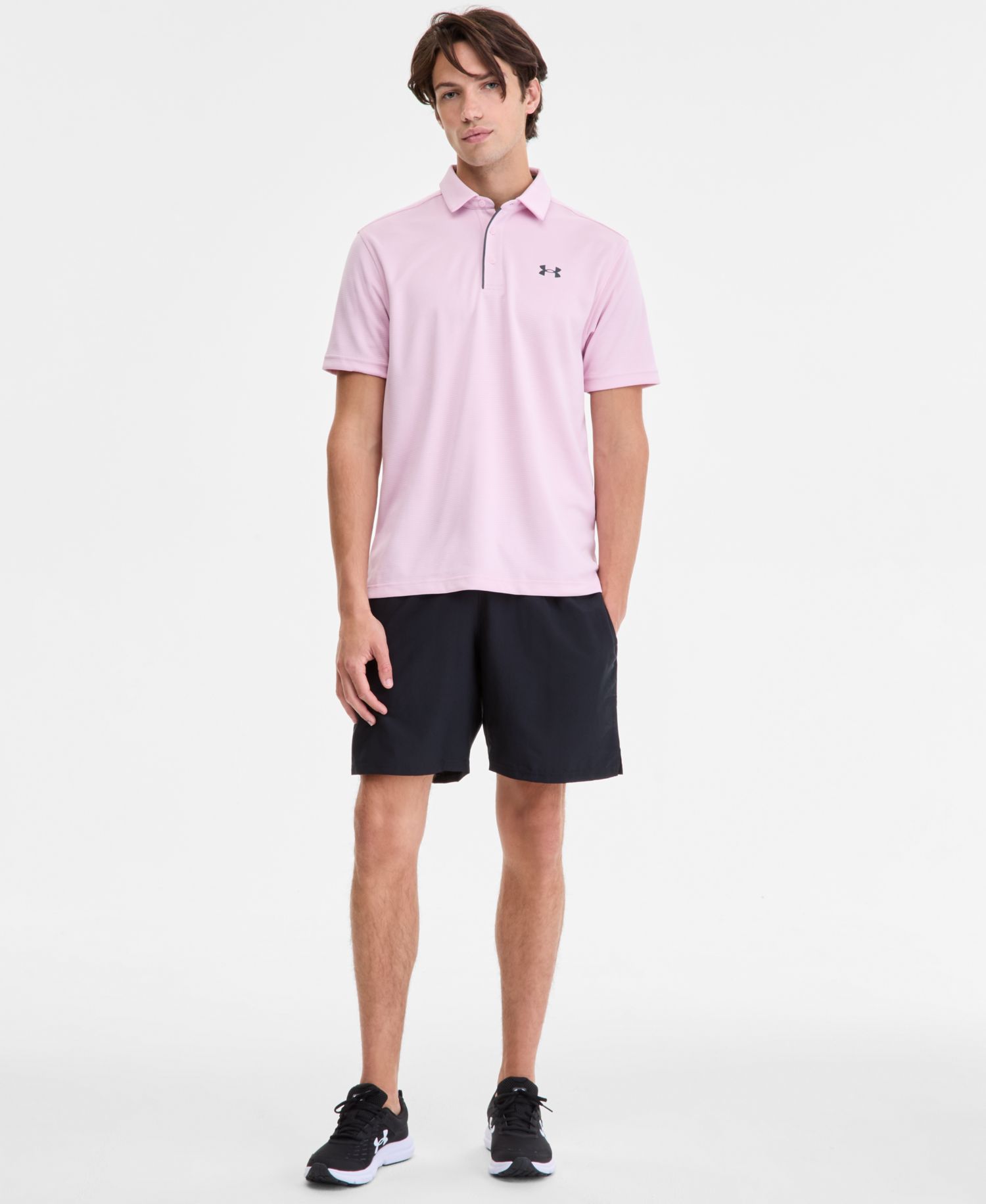 Tech Polo Shirt, Woven Shorts & Sneakers