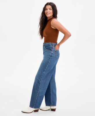 Women's Cinch-Waist Lightweight Baggy Jeans
