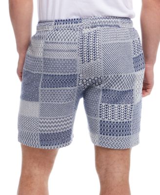 Защищенные от непогоды винтажные мужские шорты из жаккардовой вязки в стиле пэчворк 6 дюймов