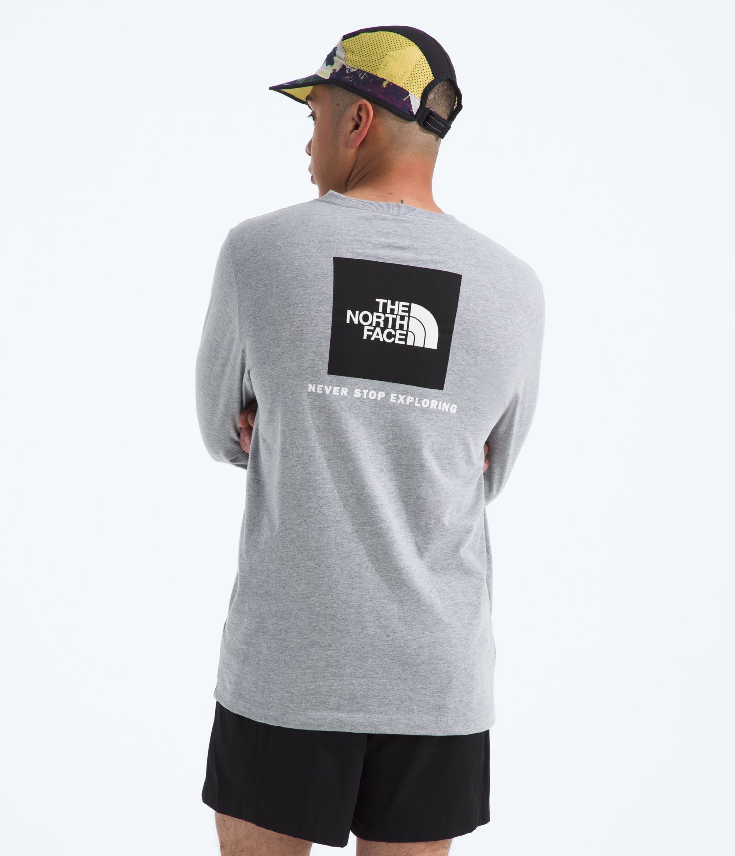 Men's Long Sleeve Box Never Stop Exploring T-shirt