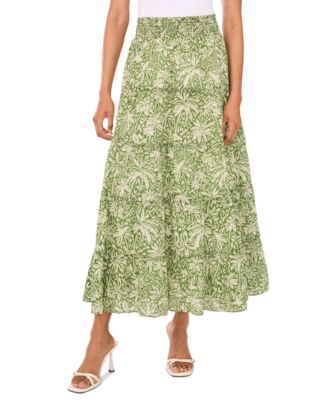 Женская хлопковая многоярусная макси-юбка с завышенной талией от Vince Camuto